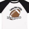 thumbnail image 4 of Inktastic Football Like a Girl Girls Toddler T-Shirt, 4 of 5