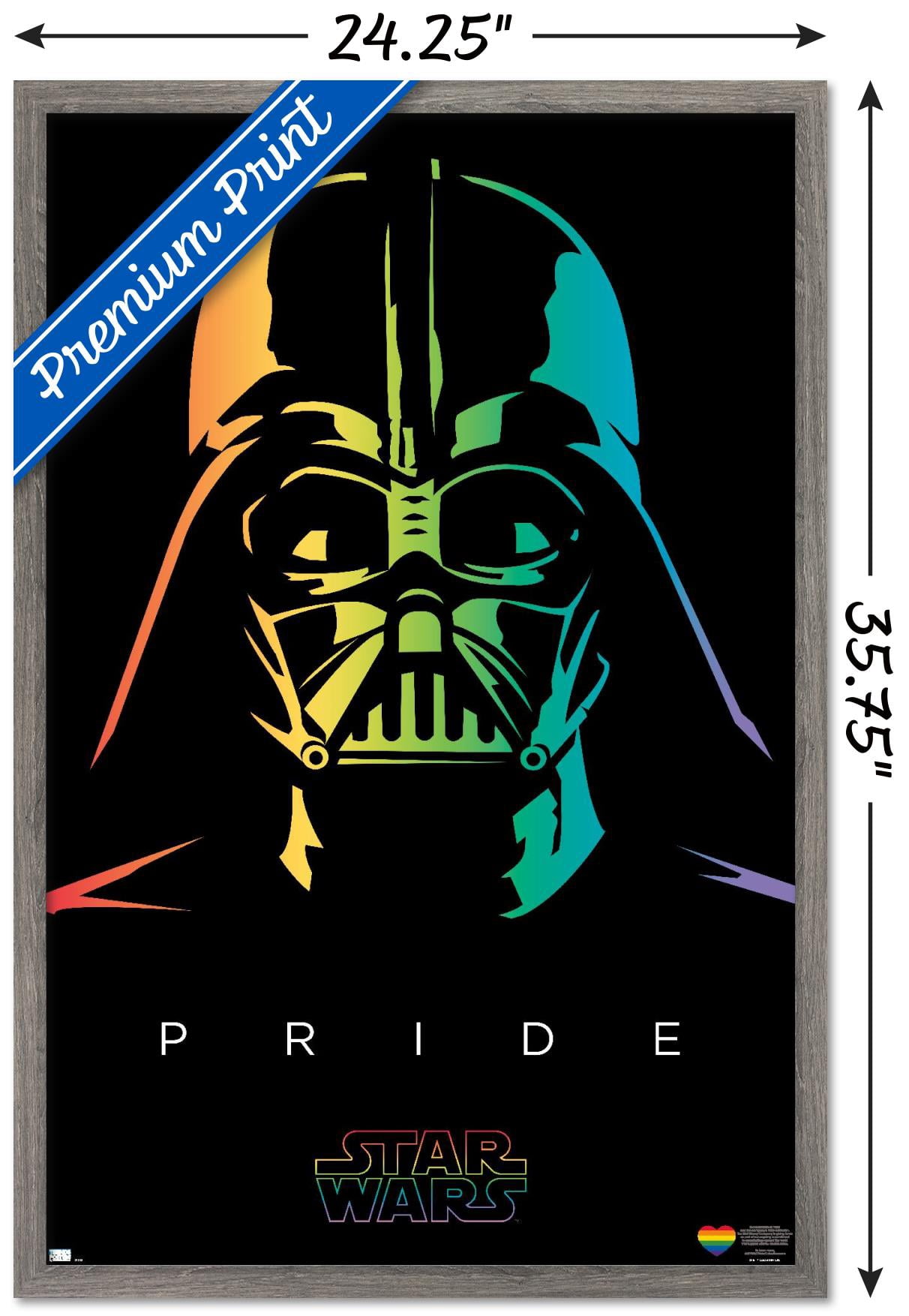 Star Wars: Saga - Darth Vader Pride Wall Poster, 22.375" x 34" Framed