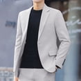 thumbnail image 1 of Traje de hombre, traje de hombre de moda, un conjunto de chaqueta de traje, sin planchado, corte ajustado, chaqueta elegante, 1 of 6