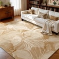thumbnail image 5 of Toyoso 9'x12' Master Suite Extra Large Area Rug, Sunburst Honey Amber Floral Silicone Carpet, Grande Durable 0.25" Washable Decor Masterpiece Rug for Great Room, High-Traffic Art Piece Rug, 5 of 9