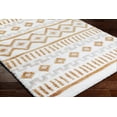 thumbnail image 3 of BoutiqueRugs Mustard Collection Tevy Boho Moroccan Geometric Shag Area Rug - High Pile Super Soft Rug for Living Room, Bedroom, Dining Room - Mustard, Dark Yellow, White - 6'7" x 9' (6x9 Area Rug), 3 of 8