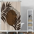 thumbnail image 3 of 72x72inch Abstract Mid Century Shower Curtain Boho Shower Curtain for Bathroom Geometric Leaves Plant Modern Minimalistic Home Bathtub Decor Set with Hooks Fabric Waterproof, 3 of 6