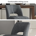 thumbnail image 3 of Blue Upholstered Counter Height Bar Stool with Solid Wood legs Set of 4, 3 of 6
