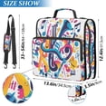 thumbnail image 2 of FORMRS Zipper Binder with Shoulder Strap 2-inch Ring 500 Sheet Capacity File Bag, Musical Pattern, 2 of 5