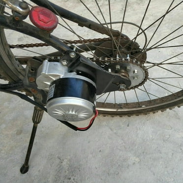 Electric Bicycle Conversion Kit with Brush Motor, Freewheel, Twist Throttle, Controller, and Sprocket for Easy Installation - Fits Most Bicycles