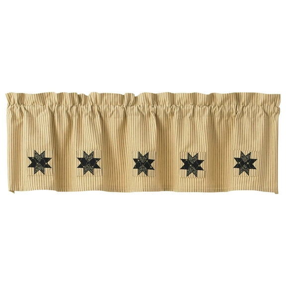 Park Designs Carrington Lined Ticking Patch Valance