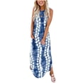 thumbnail image 1 of Lenago Robes de Bal Grande Taille pour Femmes Imprimé Sans Manches Croisé devant Longue Robe d'Été Plage en Liquidation, 1 of 4