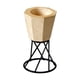 thumbnail image 1 of Candelabros de madera, candelabro de té, vela votiva, vela cónica, repisa Natural, 1 of 4