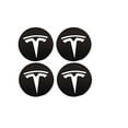 thumbnail image 2 of Lunfar 4 Pcs Autocollant Emblème Central pour Roue Tesla Model 3 Modèle Y Hubcaps Jante Blanche Emblème & Fond Noir Mat, 2 of 2