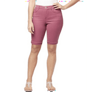 Bandolino Women's Mandie Cuffed Bermuda Pink Size 16