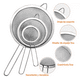 thumbnail image 3 of Juego Coladores Cernidores Escurridor Acero Inoxidable 4pcs Plata, 3 of 5