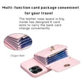 thumbnail image 2 of Nalacover Crossbody Wallet Case for iPhone 15 Pro with Shoulder Strap Lanyard, Elegant Premium PU Leather Card Slots Cover with Metal Lock Button Silicone Shockproof Case, Pink, 2 of 6