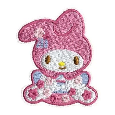 Parche bordado de Anime Sanrio Hello Kitty My Melody Kuromi Cinnamoroll para planchar ropa, accesorios de costura, parches