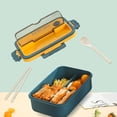 thumbnail image 4 of Bento Lunch Box with Compartments, 1000ML Leakproof Bento Lunch Box for Adults Men Women, Prep Containers[Blue], 4 of 9