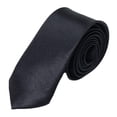 thumbnail image 1 of Casual Necktie Skinny Slim Narrow Neck Tie - Solid Black, 1 of 6
