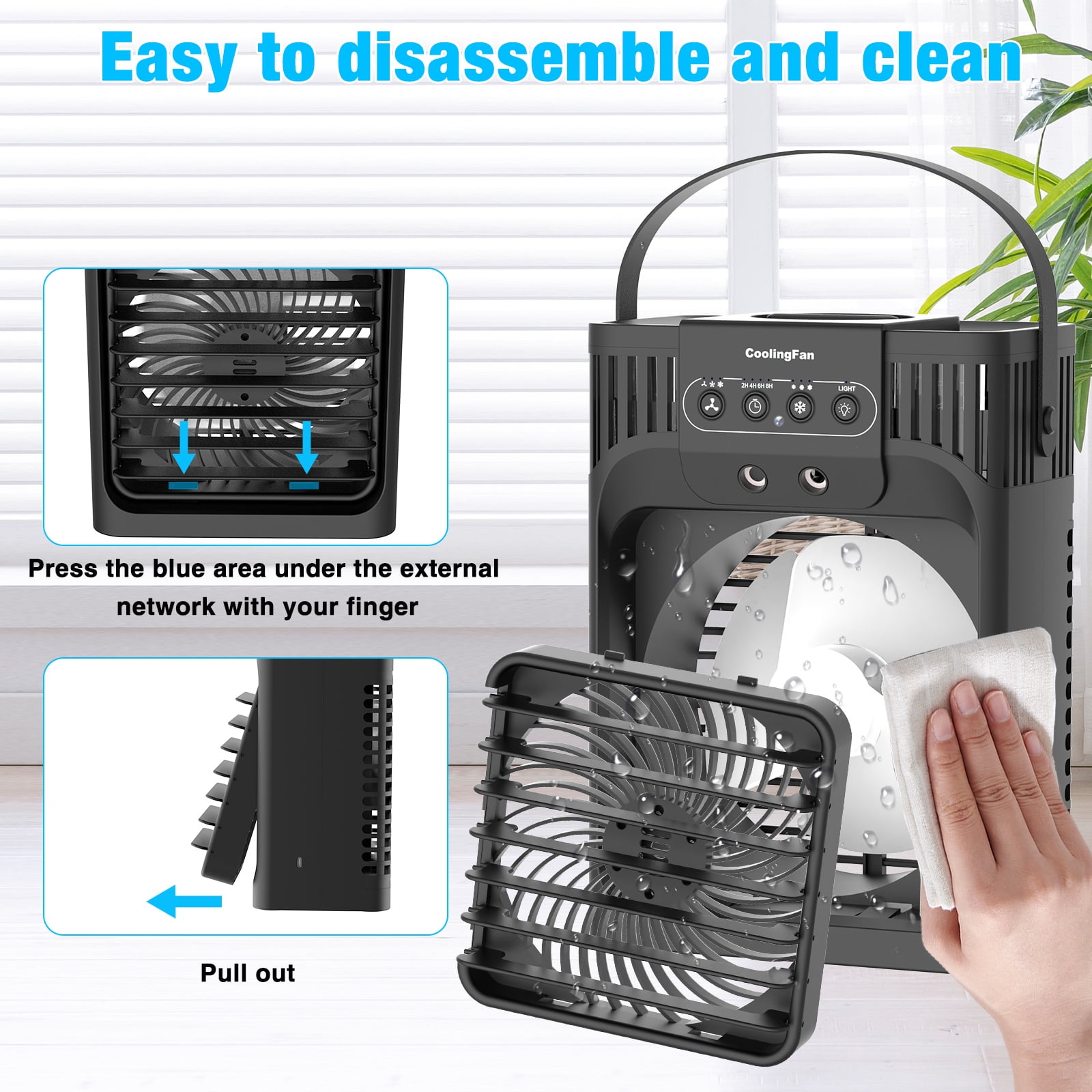 Teanyotink Portable Air Conditioner, Black