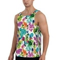 thumbnail image 2 of Easygdp Watercolor Flowers Men's Tank Top, Sleeveless Muscle T Shirts, Breathable, Quick-Dry, Loose for Gym, Running, Fitness - 4X-Large, 2 of 9