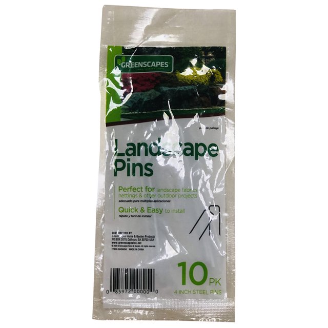 Alfileres de tela para paisajes, color verde, acero, 1 x 4 cm, paquete de 10