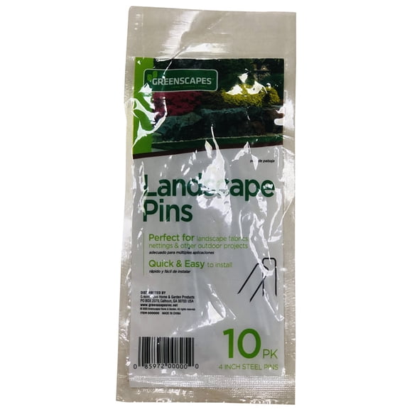Alfileres de tela para paisajes, color verde, acero, 1 x 4 cm, paquete de 10