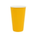 thumbnail image 6 of Restpresso 16 oz Yellow Paper Coffee Cup - Ripple Wall - 3 1/2" x 3 1/2" x 5 1/2" - 500 count box, 6 of 11