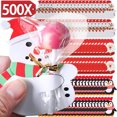thumbnail image 2 of 500/25x Tarjetas de papel con forma de piruleta navideña, muñeco de nieve de dibujos animados, Papá Noel, paquete de dulces, regalo para niños, decoración para fiestas de Año Nuevo, 2 of 5