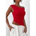 thumbnail image 4 of Remera PRETTYGARDEN 2025 Roja con Un Hombro Fruncida XL, 4 of 8
