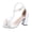 White, variant on Black Shoes For Ladies Round Toe Block Heel Sandals Cutout Design Slingback Single Strap Comfort Footwear For Daily Casual Wear And All Day Walking Size 36