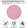 thumbnail image 4 of Unique Bargains Car Center Console Cover Car Armrest Cover 12.2"x7.87"x1.97" Pink Nappa Leather, Sponge Double W Pattern, 4 of 7