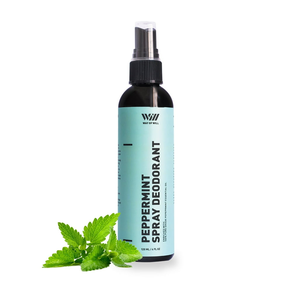 Peppermint Spray Deodorant, All Natural Deodorant for Women and Men