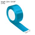 thumbnail image 2 of Unique Bargains 1.5 Inch Wide 24 Yards Satin Ribbon, 2 Pack Double Face Solid Crafts Roll for Party Home DIY Wrapping Decoration, Bright Blue, 2 of 6