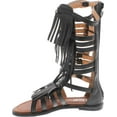 thumbnail image 2 of Link Savannah 3K Little Girls Strappy Buckled Fringe Gladiator Flat Sandals, 2 of 4