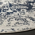 thumbnail image 3 of SAFAVIEH Madison Katina Traditional Oriental Area Rug, Cream/Navy, 8' x 8' Round, 3 of 10