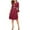 Burgundy, variant on ZQUUVOU Women's Casaul Dress Lace 3/4 Sleeve Round-Neck Mini Dress Black,3XL
