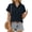 Deep Blue, variant on MOYIKO Short Sleeve Summer Tops for Women Casual Button Down Shirts Striped Business Work Blouses
