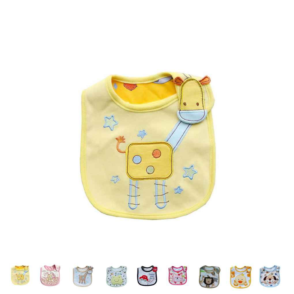 Cotton Flower Baby Bibs Waterproof Apron Cartoon Toddler Dinner Saliva Towels