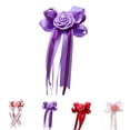 thumbnail image 2 of 6PCS Wedding Car Flower Artificial Ribbon Flower Wedding Car Decor with Tape, 2 of 10