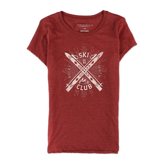 Camiseta gráfica Aeropostale para mujer Ski Club Rojo XX-Large