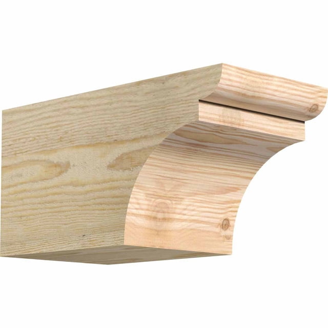 Ekena Millwork RFT06X06X12YOR00RDF Yorktown Rough Sawn Rustic Wood Rafter Tails' 6"W x 6"H x 12"L, Douglas Fir