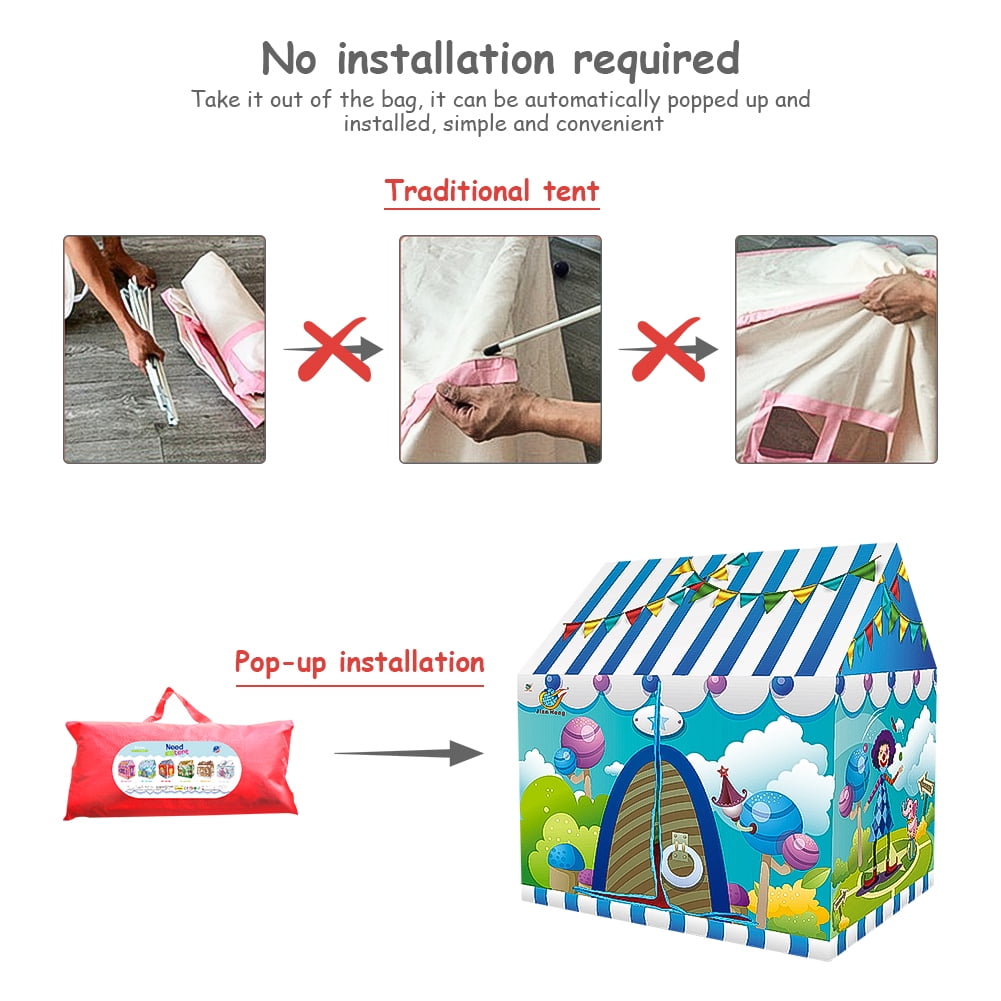 Kepooman Play Tent for Kids, Indoor Playhouse Tents with Lifelike House Design, Birthday and Christmas Toy Gift for 3, 4, 5 and 6 Year Old Children Kepooman Play Tent for Kids, Indoor Playhouse Tents with Lifelike House Design, Birthday and Christmas Toy Gift for 3, 4, 5 and 6 Year Old Children