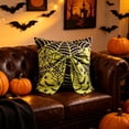 thumbnail image 7 of Diceymbol Halloween Throw Pillow Red Spiderweb Bow Accent Pillow for Couch Sofa Bed Bat Spider Home Decor 18 Inch, 7 of 7