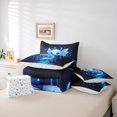 thumbnail image 6 of Manfei Colorful Axolotl 7pcs Queen Bedding,Ocean Animal Bedding Comforter Set Queen,Colorful Stars Reversible, 6 of 7