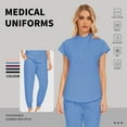 thumbnail image 2 of VIAOLI Women's Scrubs Set - Stretch Sleeveless Top & Pants for Nurse Uniform, 2 of 6