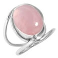 thumbnail image 1 of 925 Sterling Silver Ring For Women - Men Pink Rose Quartz Gemstone Silver Ring Size 6 January Birthstone Fashion Silver Ring Size 6 Cocktail Party Gift For Wife 925 Silver Gemstone Jewelry, 1 of 4