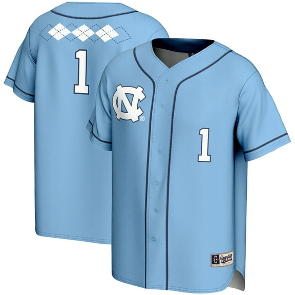 Youth GameDay Greats Carolina Blue #1 North Carolina Tar Heels Lightweight Softball Jersey