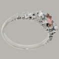 thumbnail image 3 of LBG British Made Stunning 9k White Gold Natural Pink Tourmaline & Diamond Womens Engagement Ring - 33 size options - Size 8.5, 3 of 8