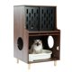 thumbnail image 2 of Cat Litter Box Enclosure Cat House Side Table with Divider Cats Furniture Cabinet Sliding Door Pet Supply Storage Room Indoor ShopWise Round, 2 of 8
