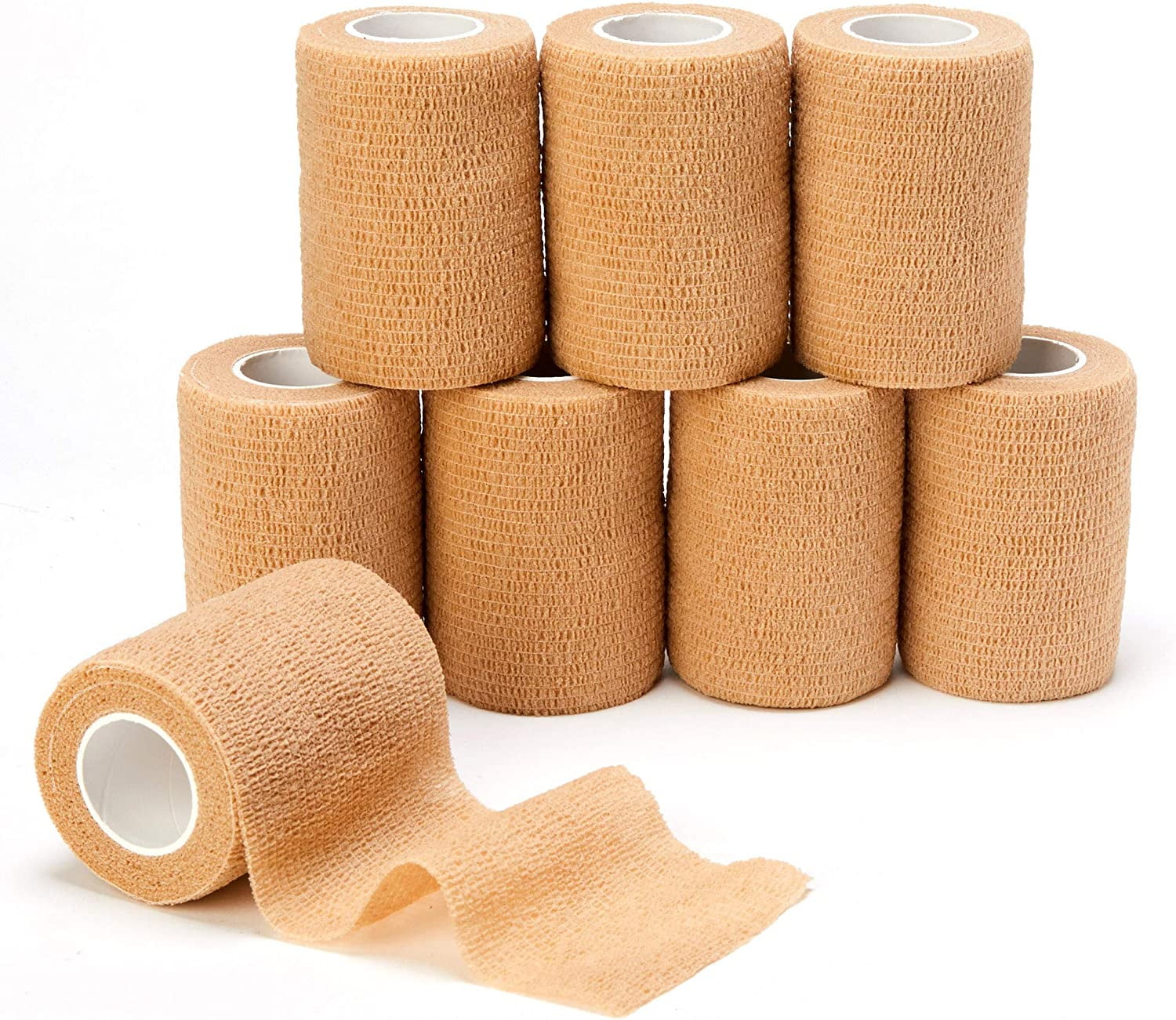 Self Adhesive Bandage Tape (3 Inches X 5 Yards), 8 Pack Elastic