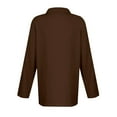 thumbnail image 5 of Brown Women's Long Sleeve T-shirt, Women'S Short Sleeved Slim Fit Casual Fashion Top,Women's Long sleeve T-shirt XXL, 5 of 5