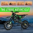 thumbnail image 4 of Seipouy 49cc Gas Dirt Bikes, 2 Stroke Gas Motorcycle for Kids, Pocket Bike with Front Rear Disc Brakes, Off-Road Tires, Shock Absorption Springs, Soft Seat Cushion, Gas Dirt Bikes for Kids 6-12, 4 of 8
