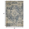 thumbnail image 5 of 3â€™ x 5â€™ Beige Blue Distressed Medallion Area Rug, 5 of 5